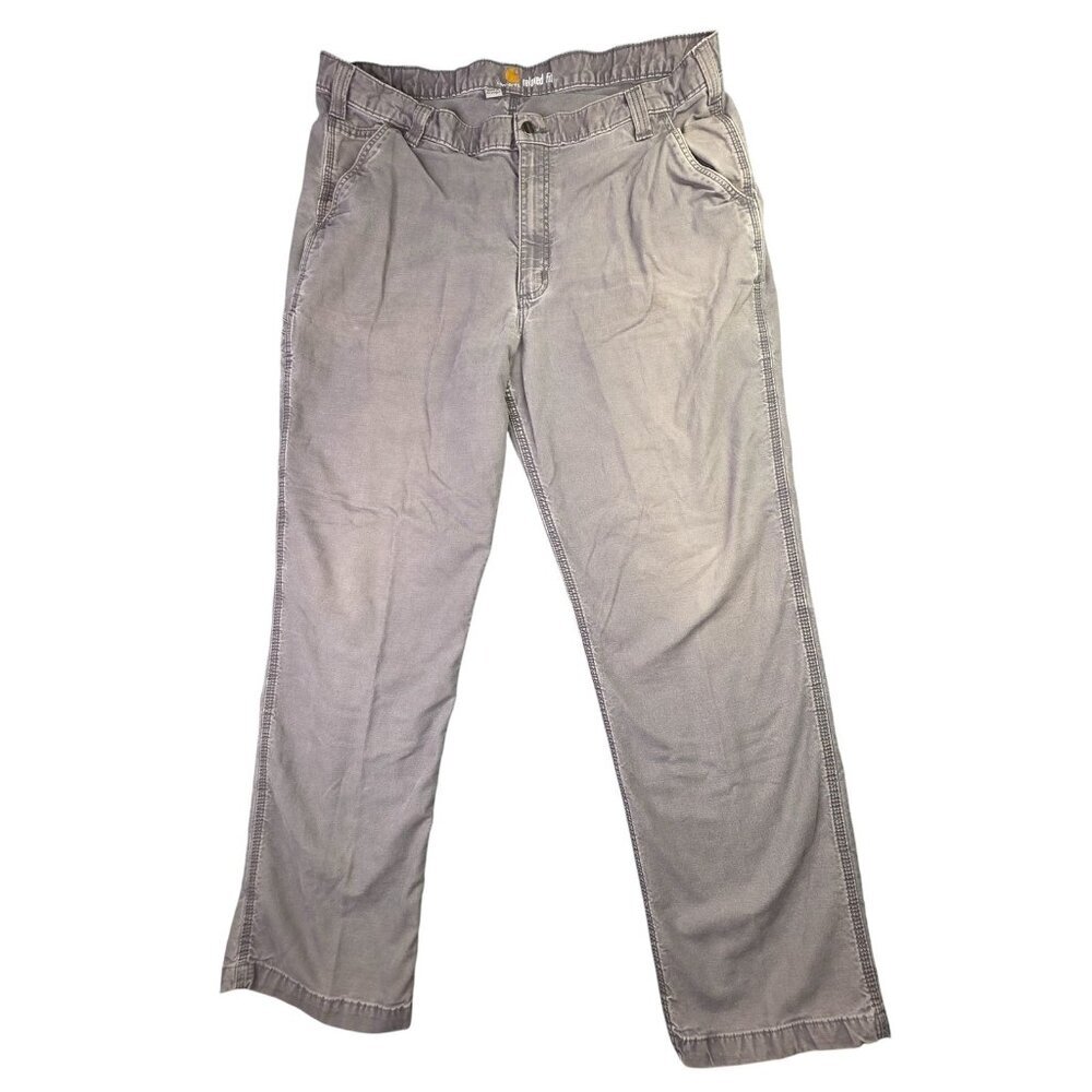Carhartt Pants Mens 40x32 Actual 29 Gray Relaxed Stretch Work Carpenter Utility